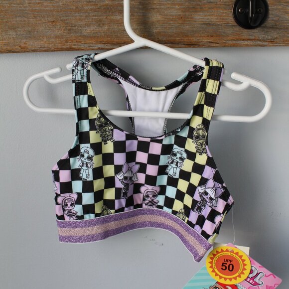❄️5/$25🎄LOL Size XS (4/5) Checkered Bathing-Suit New - Picture 2 of 4